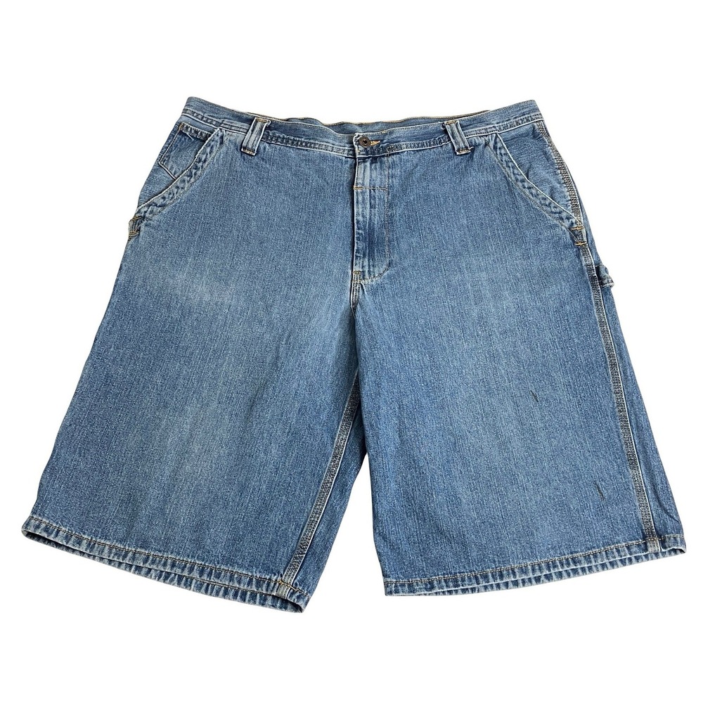 VTG Y2K Polo Ralph Lauren Canton Carpenter Shorts Men 38 Blue Denim Baggy Skater
